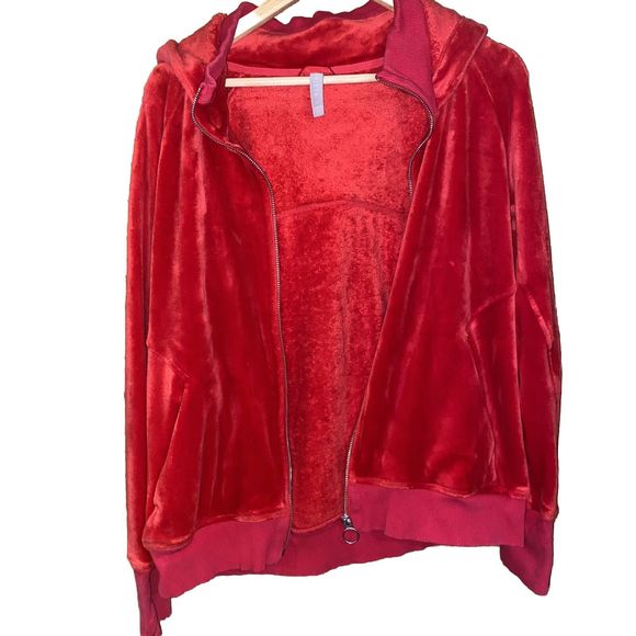 Athleta Size Large Red y2k Coat Mrs. Claus - Picture 6 of 16